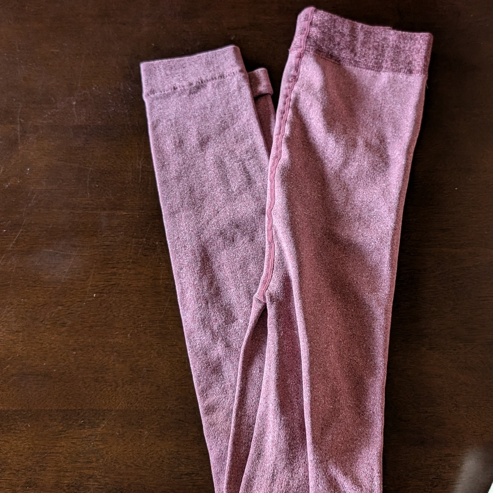 Maroon // Pink Fleece Lined Leggings by Hottotties